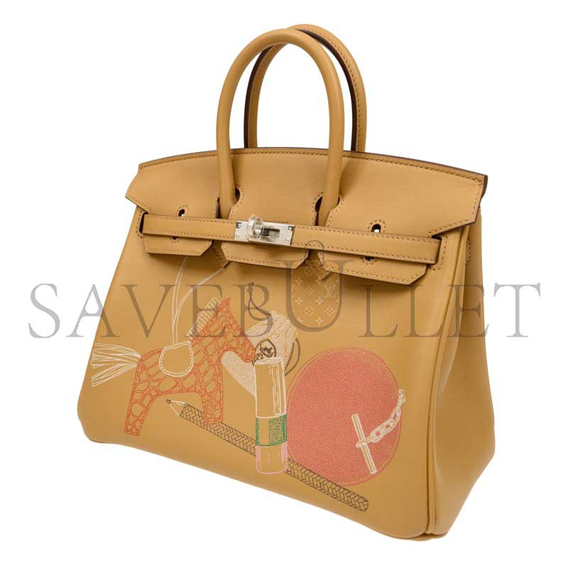 HERMES MASTER BIRKIN 25 SWIFT PALLADIUM HARDWARE (25*20*13cm) 